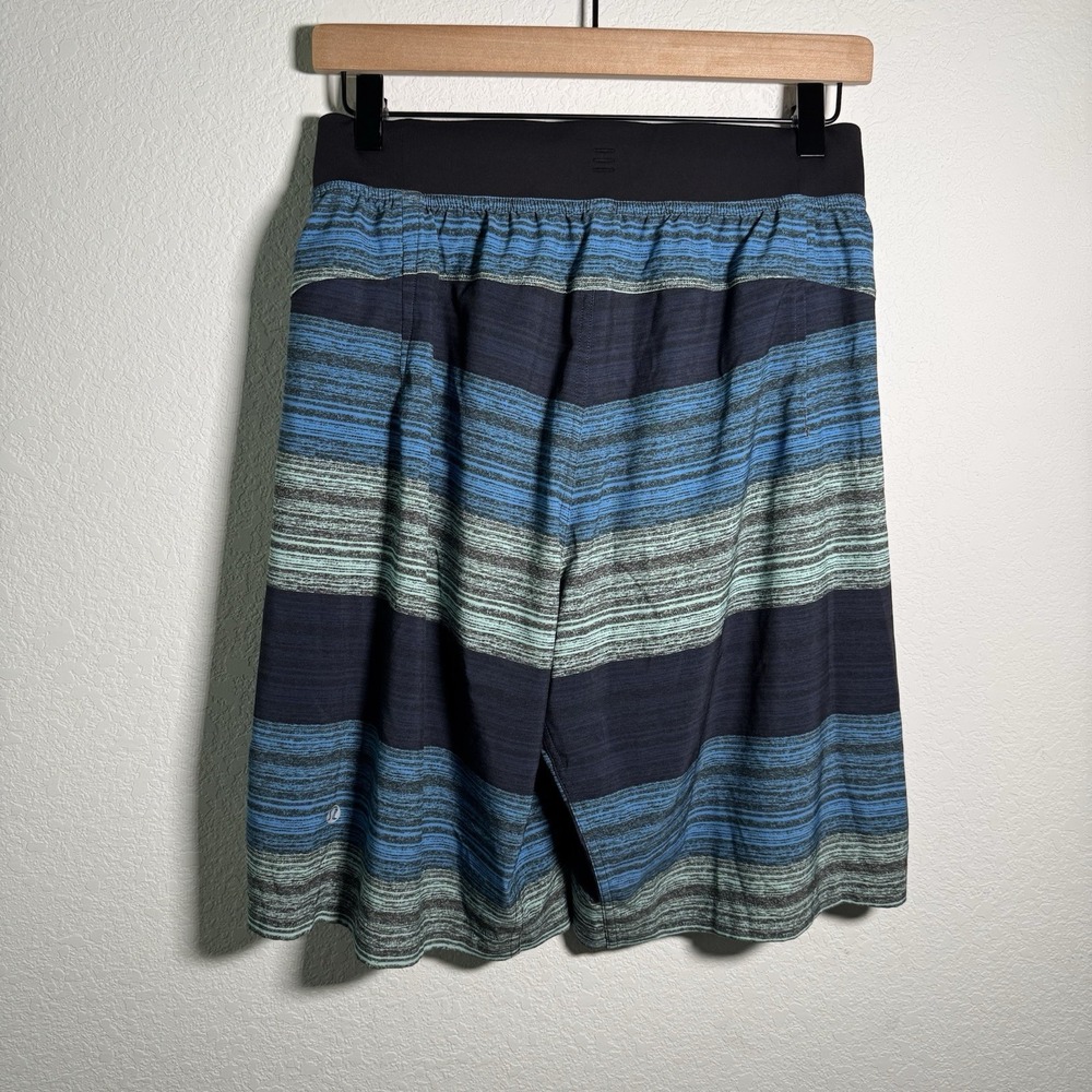 Lululemon Blue Pattern Athletic Shorts Stretch Training Gym | Men Small | As Is - Picture 2 of 8
